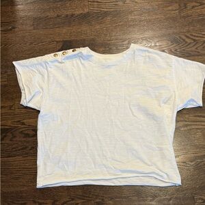 Nation LTD Cream Button-Accent Tee